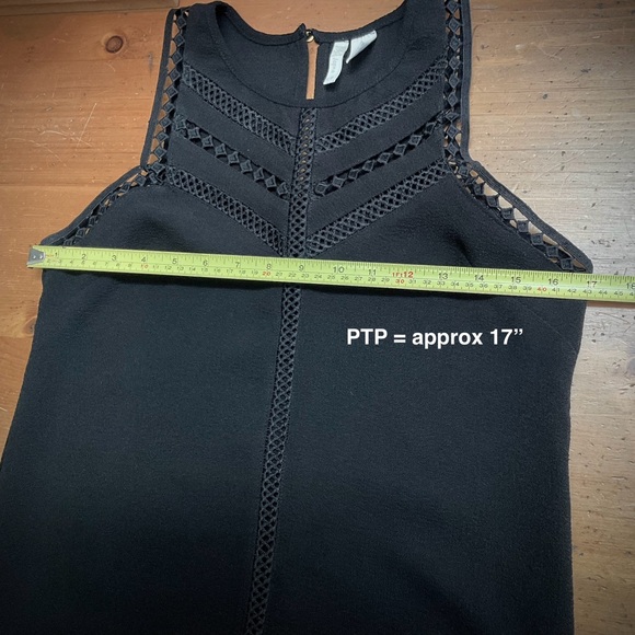 Japna Black Crepe top with Open Latticework - Picture 7 of 11